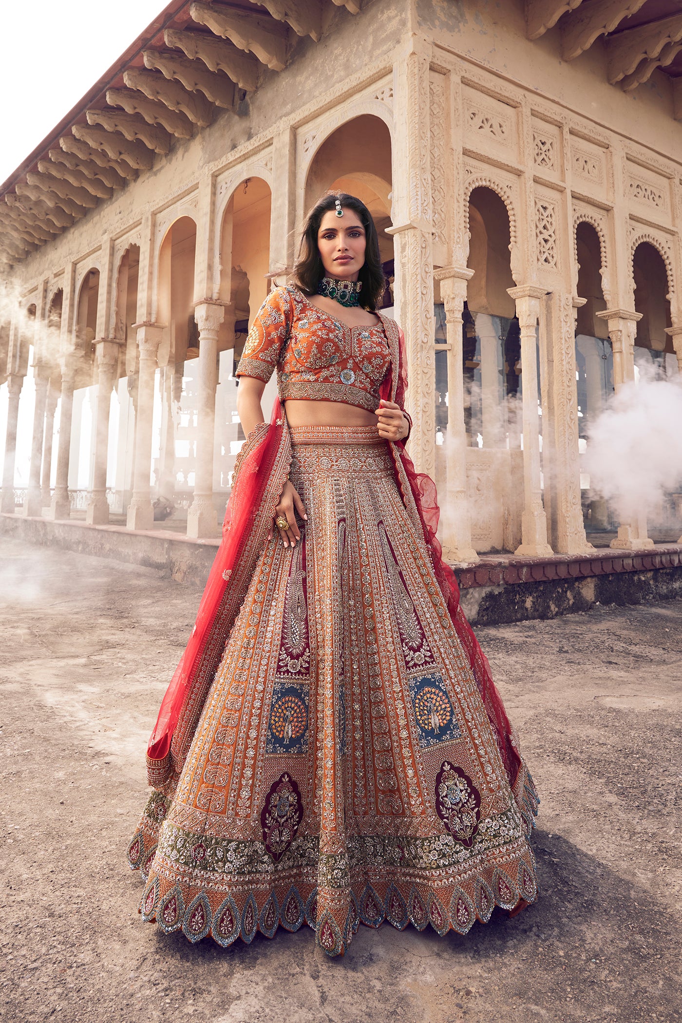 Rang Roop Mustard Raw Silk Bridal Lehenga – Rang Roop Online