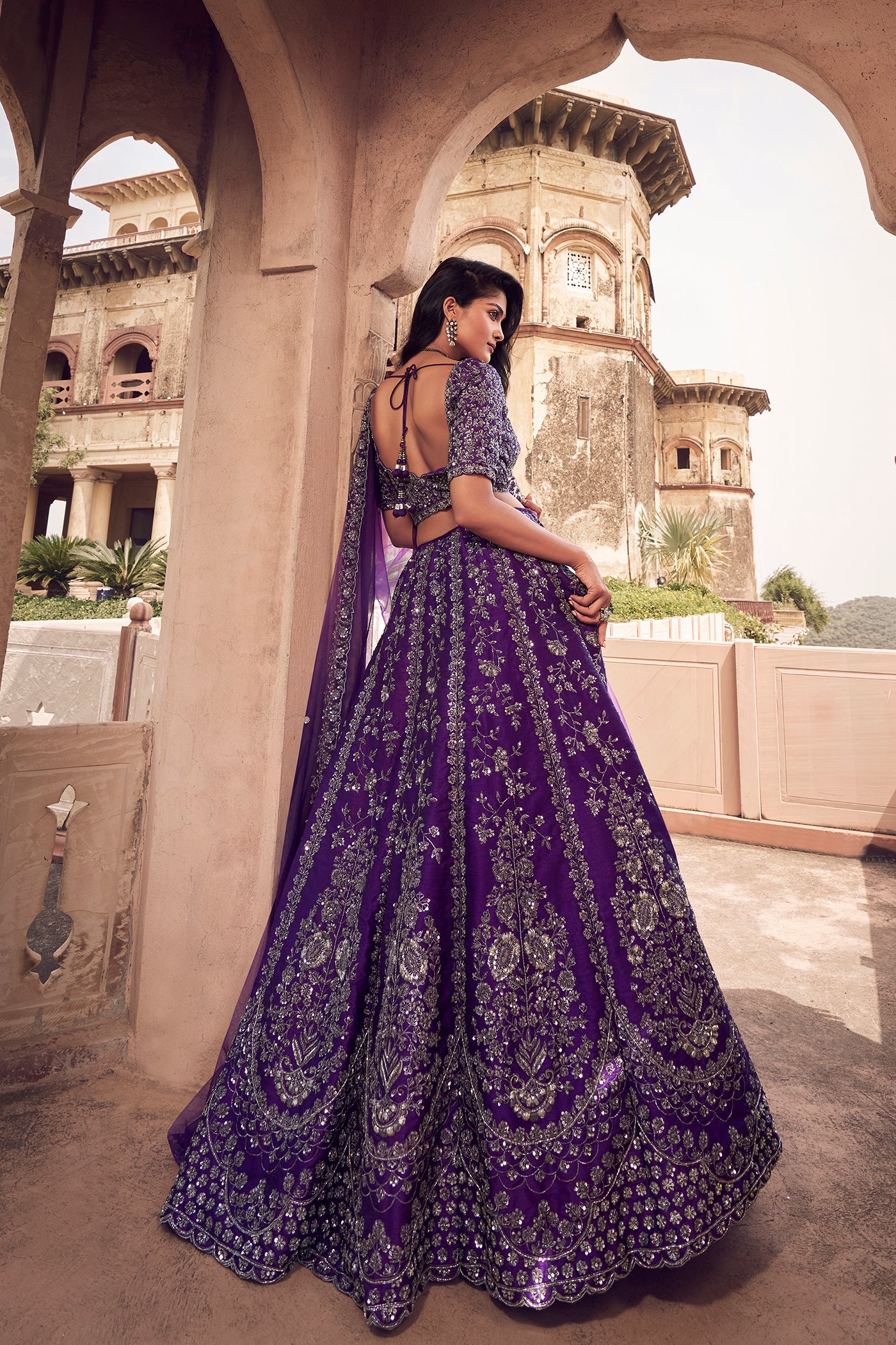 purple bridal dress Purple Raw Silk Bridal Lehenga – Rang Roop Online