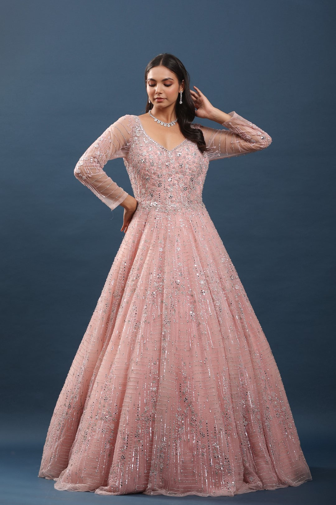 Wedding Casual Peach Color Dress Bridal Dress Peach Color Casual